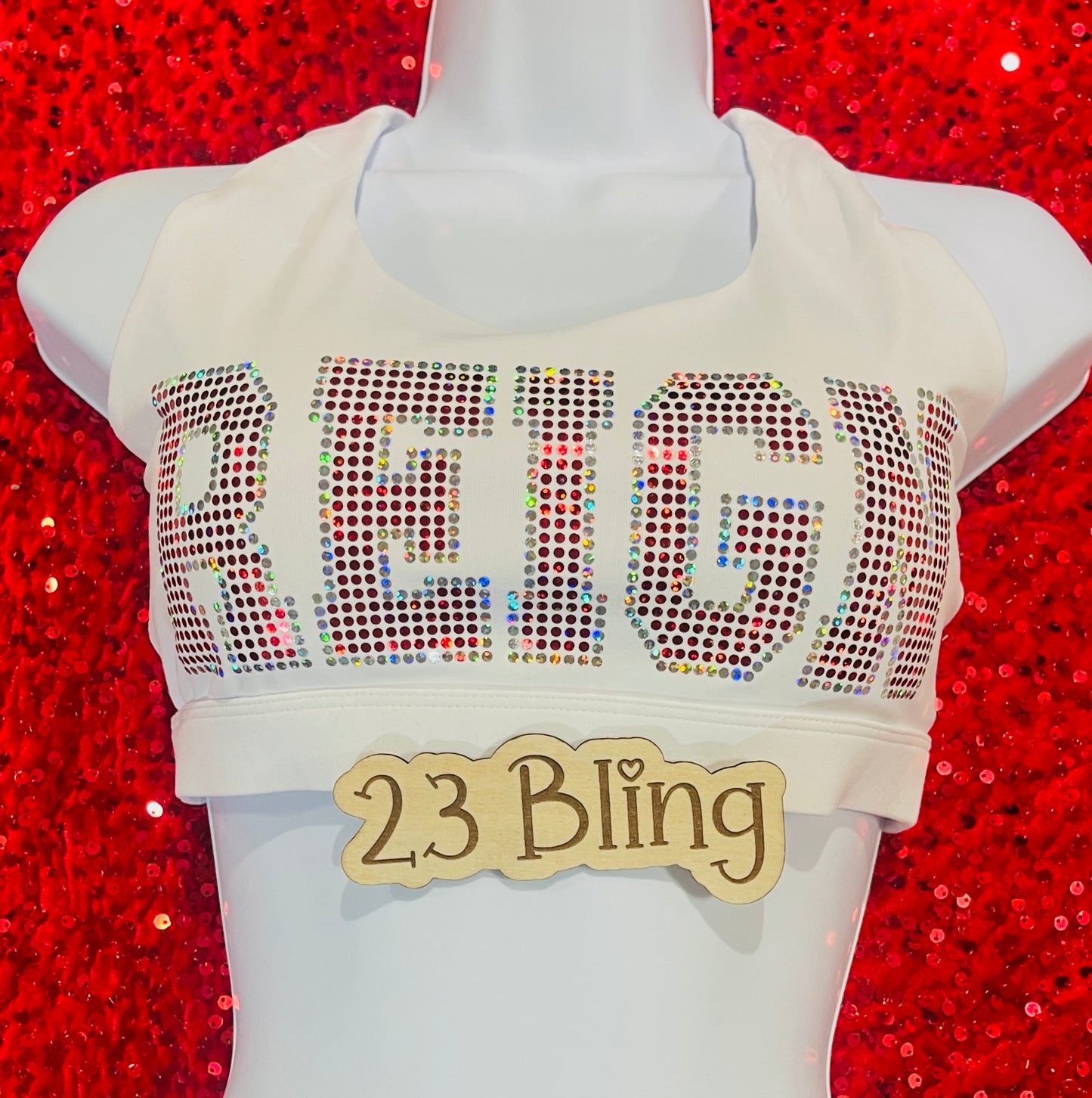 REIGN 23 Bling Sport Bra Top Padded