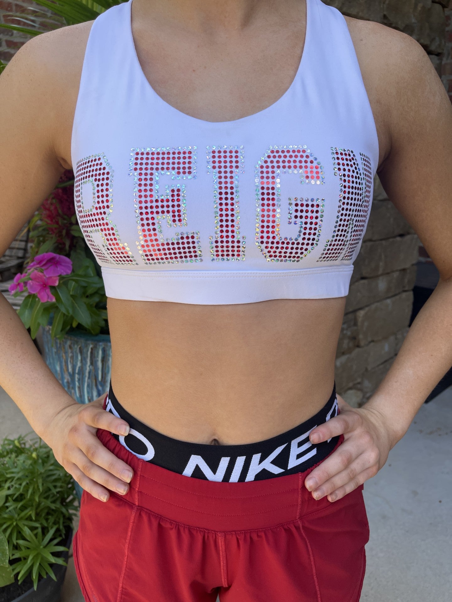 REIGN 23 Bling Sport Bra Top Padded