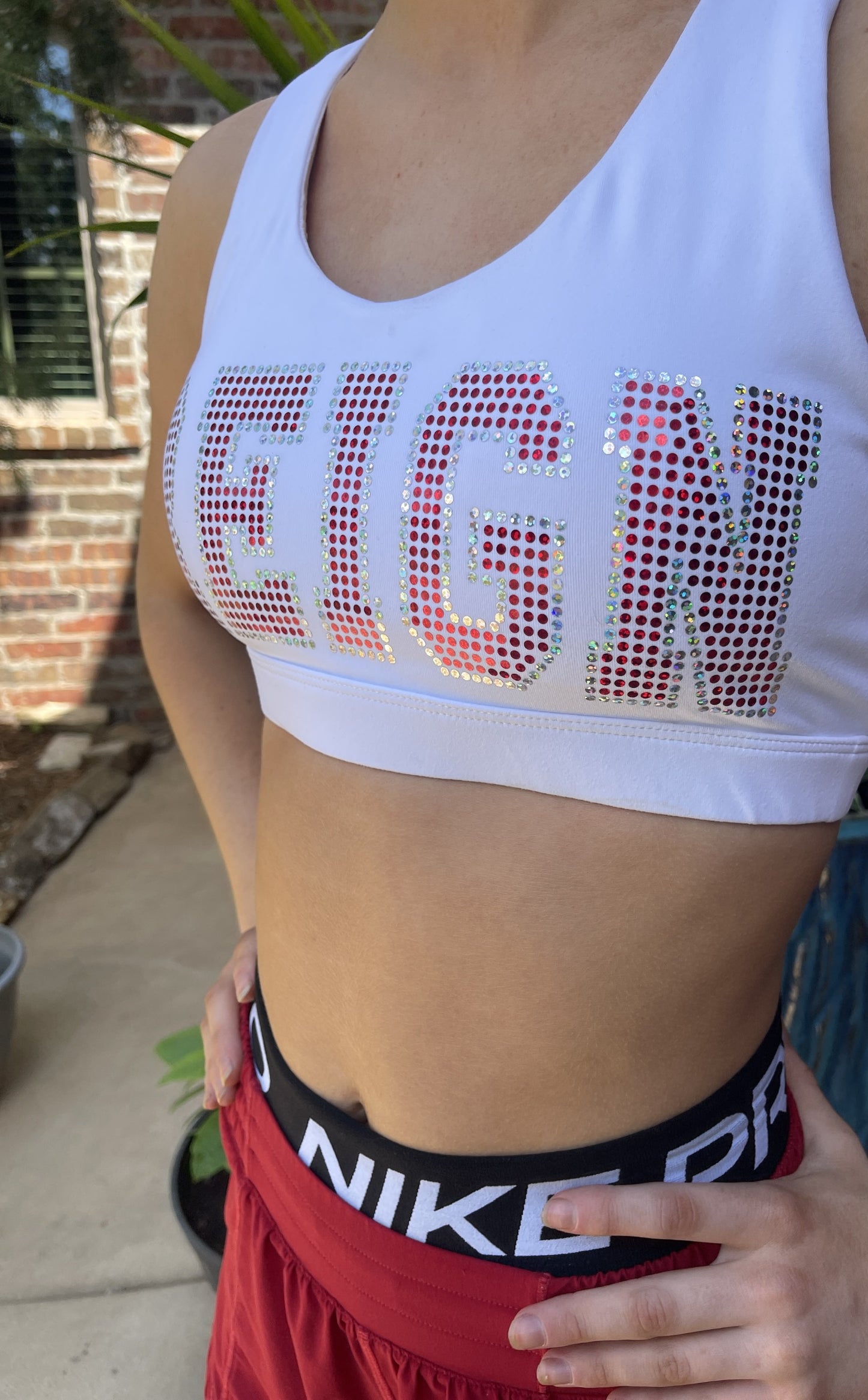 REIGN 23 Bling Sport Bra Top Padded