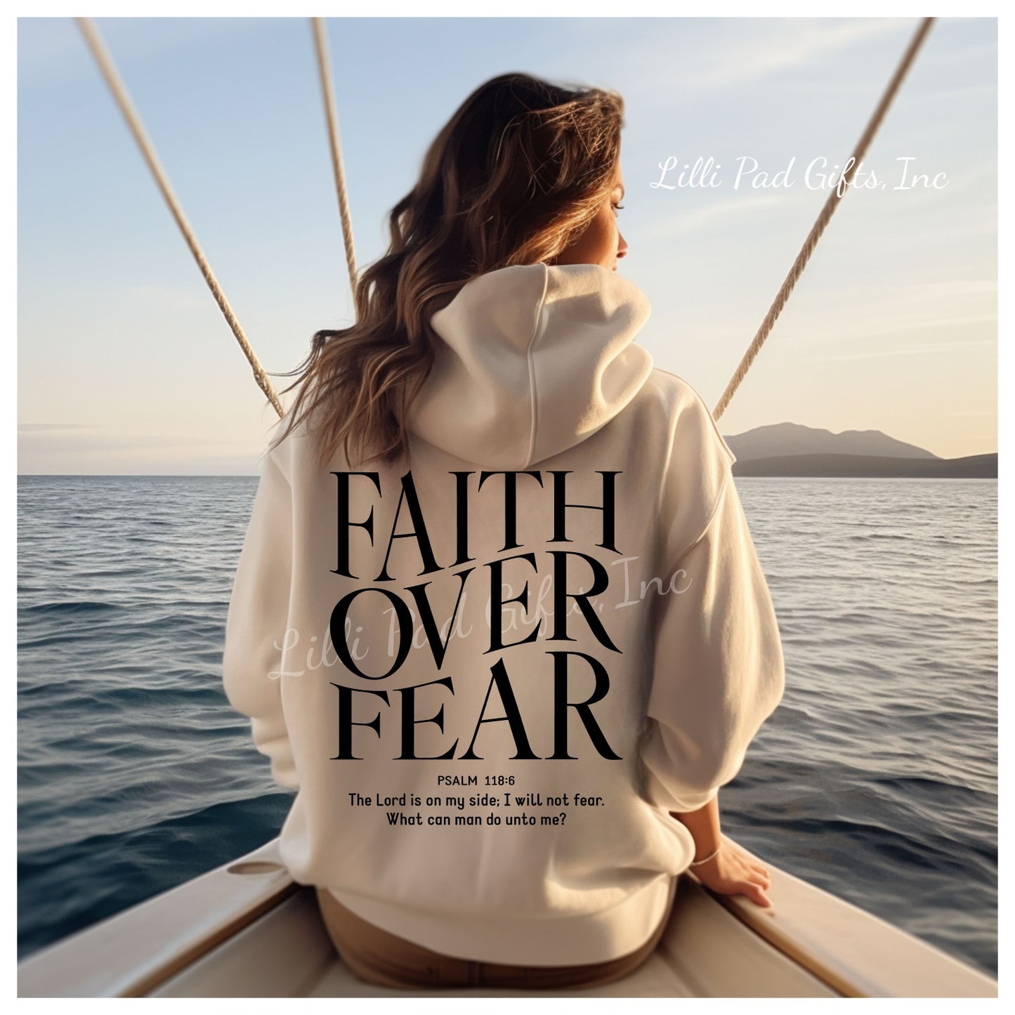 FAITH OVER FEAR Hooded Sweatshirt