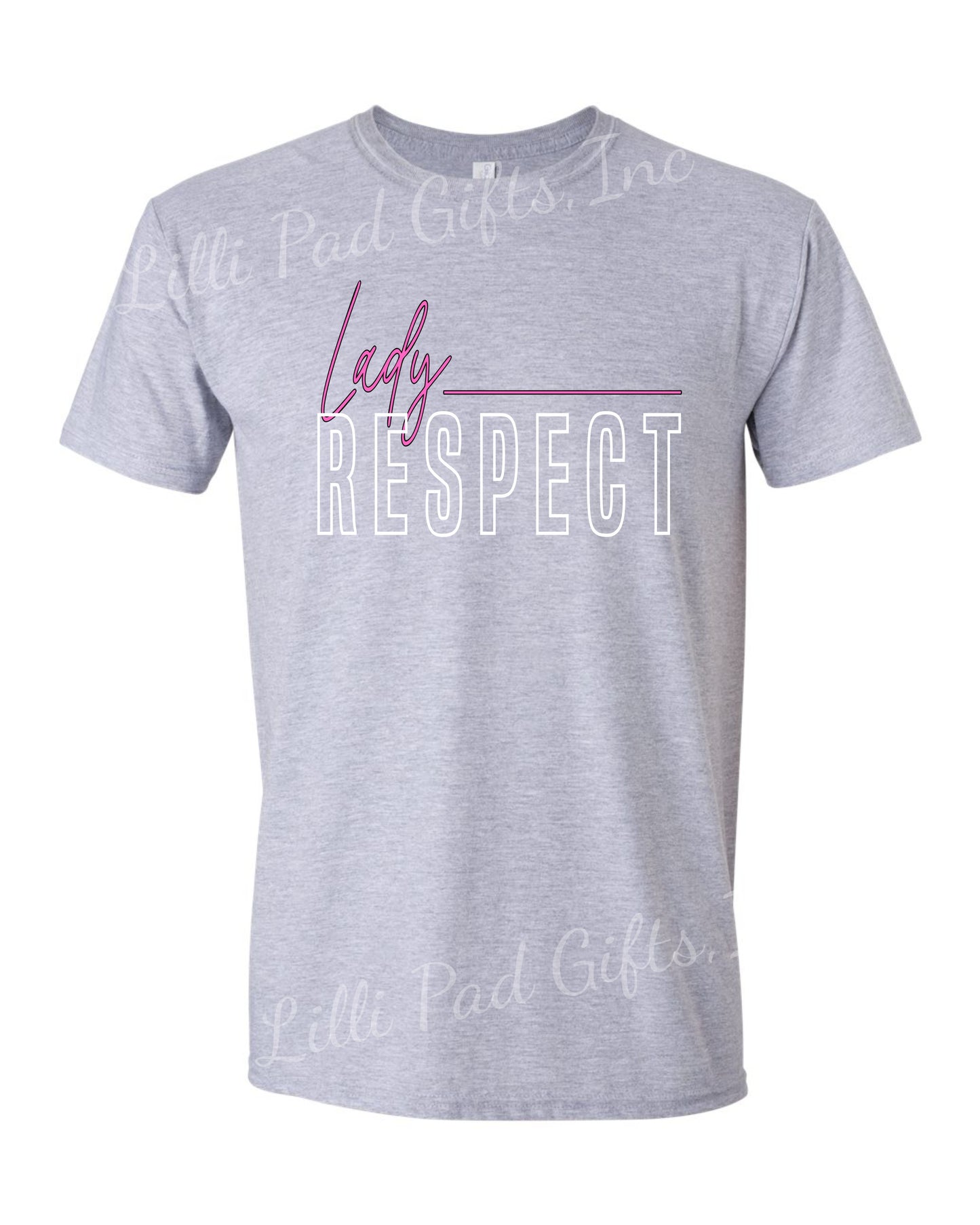 Lady RESPECT - Line Sport Gray T-Shirt