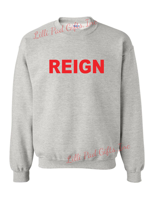 REIGN - Block - Light Gray Crewneck Sweatshirt